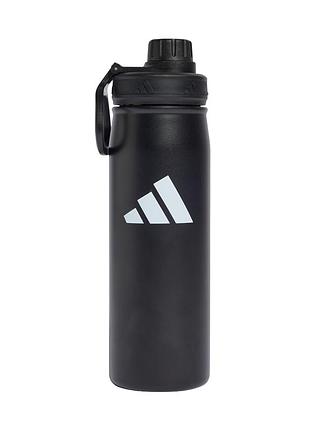 Бутылка для воды adidas 0.6 л, металева, bpa free, чорна (kc6412)