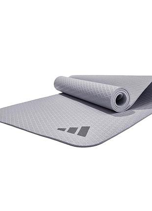 Килимок для фітнесу та йоги adidas, протиковзкий, eva+tpe, 183×61×0.6 см, сірий (adyg-10002sv)