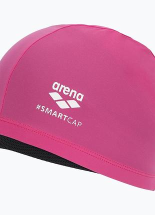 Шапочка для плавання жіноча arena smartcap (004401-500) для довгого волосся (80% поліамід, 20% еластан), фуксія