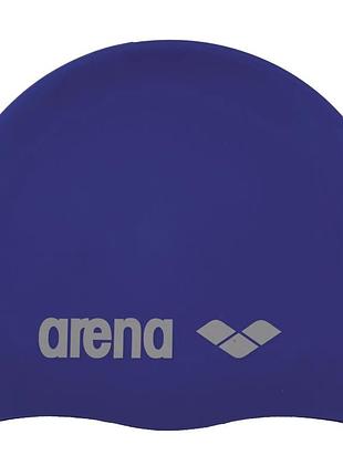Шапочка для плавания arena classic silicone (91662-077) силиконовая,синий