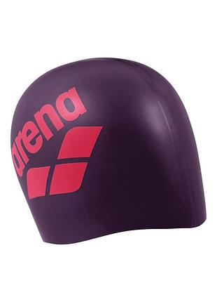 Шапочка для плавания arena big logo cap (009276-200) силикон, для тренировок, соревнований,фиолетовый