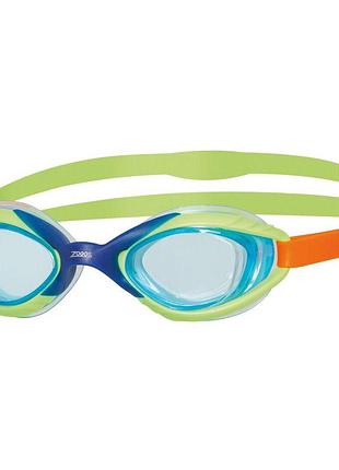 Очки для плавания детские zoggs little sonic air 2 антифог, uv-защита, air cushion 6-14 лет зелено-голубой (461325.gnbltbl)