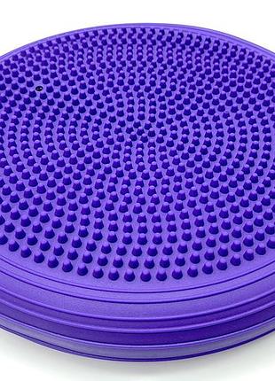 Балансувальна масажна подушка easyfit cushion-2 ef-1841-v фіолетова, ø32 см – для реабілітації та тренувань