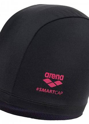 Шапочка для плавання жіноча arena smartcap (004401-100) для довгого волосся (80% поліамід, 20% еластан), чорний