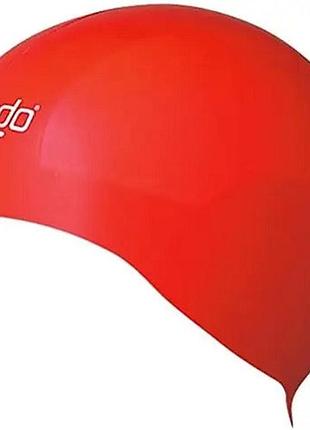Шапочка для плавания speedo can aqua v cap, взрослая, силиконовая, красная, универсальный размер osfm (8-08775f744)