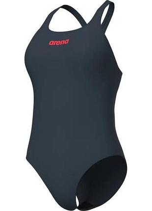 Женский купальник arena team swimsuit swim pro solid 40 темно-серый (004760-504-40)