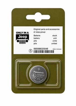 Оригинальная батарейка jeep cr2032 3v panasonic для смарт ключа 060598632554bc