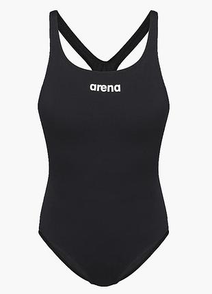 Купальник суцільний жіночий arena team swimsuit swim pro black хлоростійкий, 46 чорний (005803-550-46)