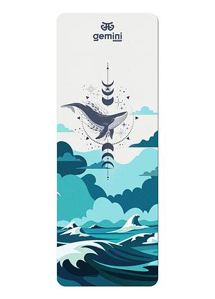 Килимок для йоги та фітнесу gemini pro illustration, каучуковый, противоскользящий, 183×68×0,5 см, разноцветный, puy-5900-11