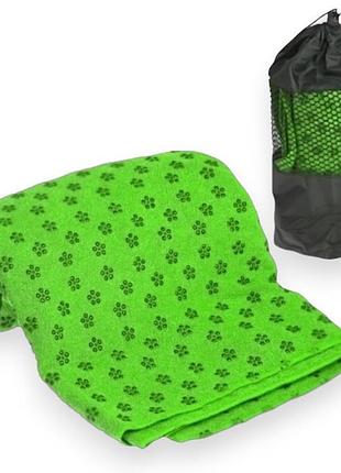 Полотенце для йоги и фитнеса easyfit yoga mat towel 183×63 см зеленое ef-1933-gn