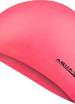 Шапочка для плавання aqua speed soft latex, латексна, рожева, універсальний розмір osfm (122-03)