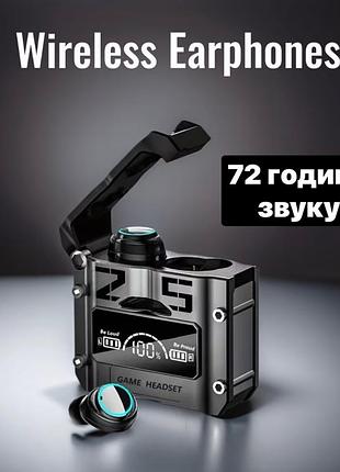 Стильные беспроводные наушники м-25 tws bluetooth 5.3 led цифровой дисплей 30 часов hd стерео звука, спортивные игровые наушники