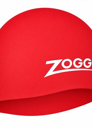 Шапочка для плавания zoggs easy-fit silicone cap силиконовая для длинных волос, красный (465003.rd)