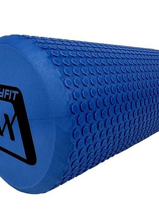 Масажний ролик easyfit ef-2024-bl, eva-піна, синій, 30×14.5 см - для йоги, фітнесу, реабілітації