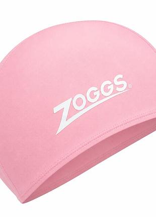 Шапочка для плавання zoggs, доросла, з поліестеру, рожева, універсальний розмір osfm (465045.pkpk)