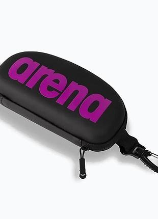 Чехол для очков arena goggle case, защитный кейс для плавающих очков, фиолетовый (1e048-102)