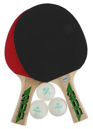 Набір для настільного тенісу donic fetzner 400 fsc 2-player set (2 ракетки + 3 м’яча) 788468