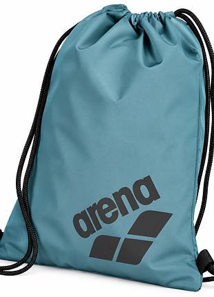 Сумка -мешок для плавания arena one go swimbag водоотталкивающий для бассейна, спортзала на шнурках, 10 л зеленый (010239-300)