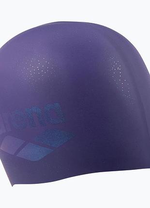 Шапочка для плавания arena shine cap (009386-201) силикон, для тренировок и соревнований,фиолетовый