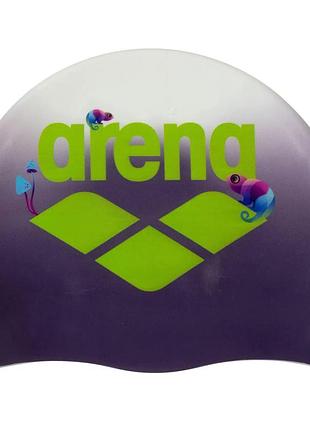 Шапочка для плавания arena hd, взрослая, силиконовая, универсальный размер osfm, фиолетовая (005572-247)