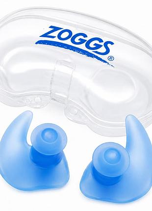Беруши для плавания zoggs aqua-plugz силиконовые многоразовые для бассейна, голубые (465250.bl)