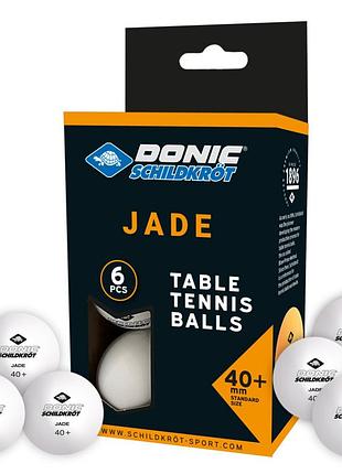 М’ячі для настільного тенісу donic jade ball 40+ (6 шт.) білий (618371)