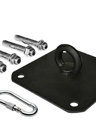Крепление для боксерской груши easyfit потолочное (до 250 кг) усиленный стальной кронштейн, карабин + анкеры ef-0369-bk