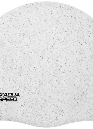 Шапочка для плавания aqua speed reco, силиконовая, серая, универсальный размер osfm (237-04)