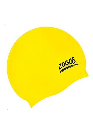Шапочка для плавання zoggs silicone cap силіконова для басейну жовтий (465024.yl)