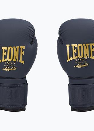 Боксерские перчатки leone mono, синие, pu, 14 унций (397г.) для спортсменов 80-90 кг. (500118)