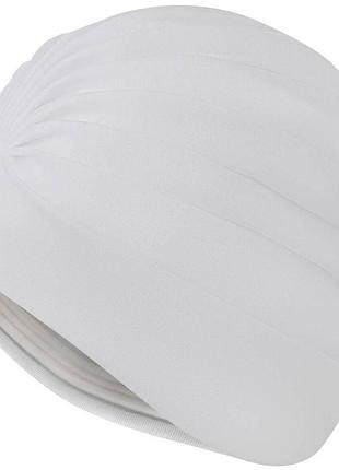 Шапочка для плавання aqua speed turban cap, жіноча, з поліестеру, біла, універсальний розмір osfm (245-05)