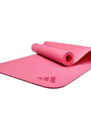 Килимок для фітнесу та йоги adidas, протиковзкий, eva+tpe, 183×61×0.6 см, рожевий (adyg-10002pf)