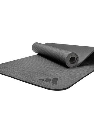 Коврик для фитнеса и йоги adidas, противоскользящий, eva+tpe, 183×61×1 см, черный (adyg-10003bk)