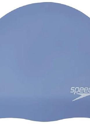 Шапочка для плавання speedo long hair, доросла, для довгого волосся, силіконова, синя, універсальний розмір osfm (8-0616816681)