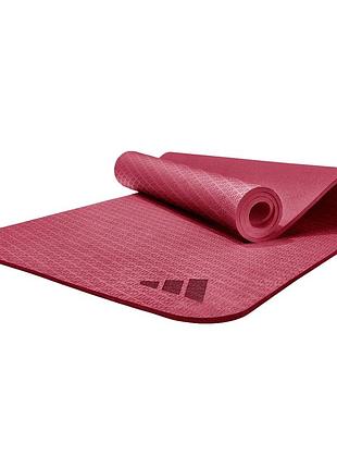 Коврик для фитнеса и йоги adidas, противоскользящий, eva+tpe, 183×61×1 см, бордовый (adyg-10003cb)