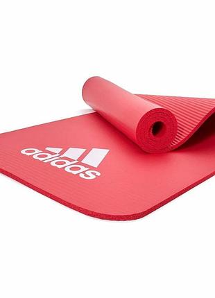 Коврик для фитнеса и йоги adidas, противоскользящий, nbr, 183×61×1 см, красный (admt-11015rd)