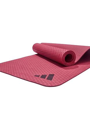 Коврик для фитнеса и йоги adidas, противоскользящий, ева, 176×61×0.4 см, бордовый (adyg-10001cb)