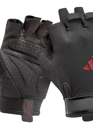 Перчатки для тренировок adidas essential, xl (обхват 23-24.5 см), дышащие, черные, для фитнеса и спорта (adgb-15004rd)