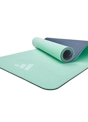 Коврик для фитнеса и йоги adidas, противоскользящий, tpe, 176×61×0.6 см, зеленый (adyg-10400blm-nl)