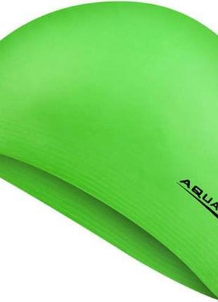 Шапочка для плавання aqua speed soft latex, латексна, зелена, універсальний розмір osfm (122-04)