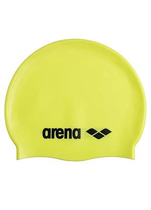 Шапочка для плавання arena classic silicone (91662-107) силіконова,жовтий
