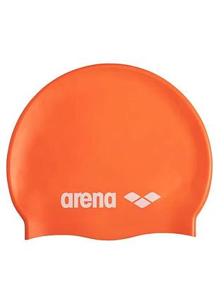 Шапочка для плавання arena classic silicone ( 91662-106) силіконова,помаранчевий