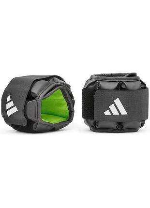 Обважнювачі для ніг та рук adidas, 2шт. по 1 кг, чорні, для фітнесу, бігу та аеробіки (adwt-12631-1)