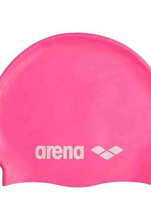 Шапочка для плавання arena classic silicone (91662-103) силіконова,рожевий