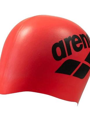 Шапочка для плавання arena big logo cap (009276-204) силікон, унісекс червоний
