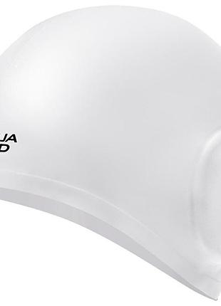 Шапочка для плавання aqua speed ear cap volume, силіконова, біла, універсальний розмір osfm (284-05)