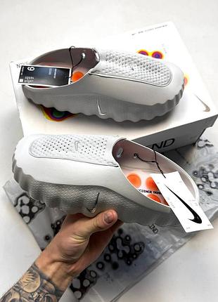 Мужские шлепанцы сланцы nike mind 001 серые летние