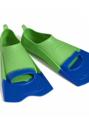Ласты для плавания zoggs ultra blue тренировочные короткие силиконовые ласты для бассейна 39/40 (24 см) голубой,синий (311392)