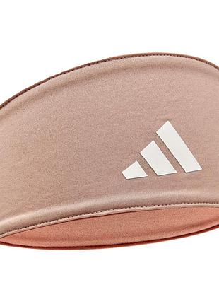 Пов’язка на голову adidas, двостороння, еластична, 10 см, спортивна, коралова/світло-коралова (adac-16300te)