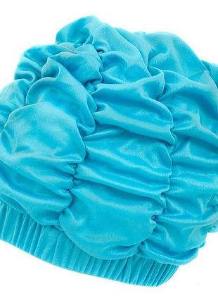 Шапочка для плавання aqua speed shower, жіноча, з поліестеру, бірюзова, універсальний розмір osfm (094-02)